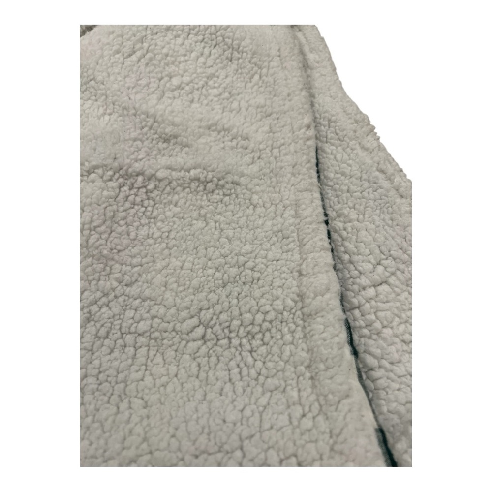 Rae Dunn "Tis The Season" green and white buffalo check sherpa throw blanket - Picture 4 of 4